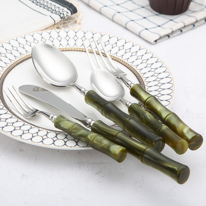 Zen Green Bamboo Cutlery Set | Karnz