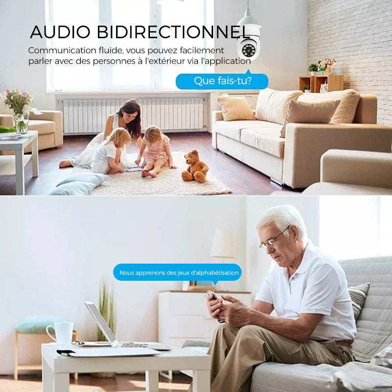 Wireless Wi-Fi Security Camera with Light Bulb | Karnz