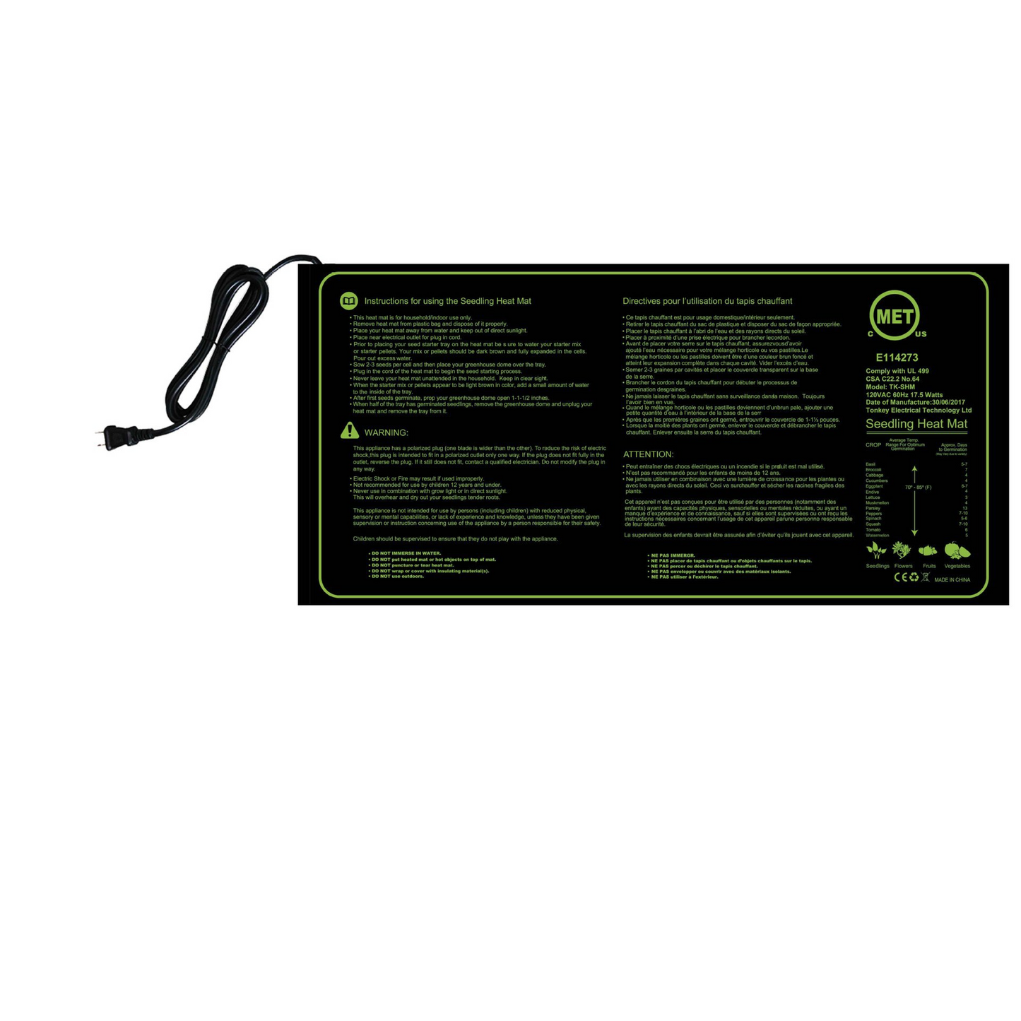 Skanto | Seedling Heat Mat – Temperature Control for Faster Germination and Growth