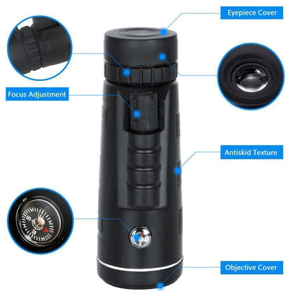 Sandsberg High-Performance Monocular Telescope with Smartphone Adapter and Tripod