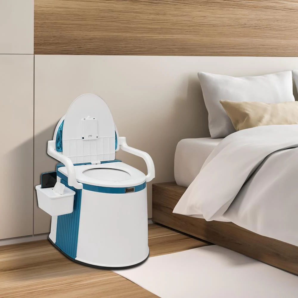 Portable Indoor and Outdoor Toilet with Detachable Bucket for Adults and Seniors