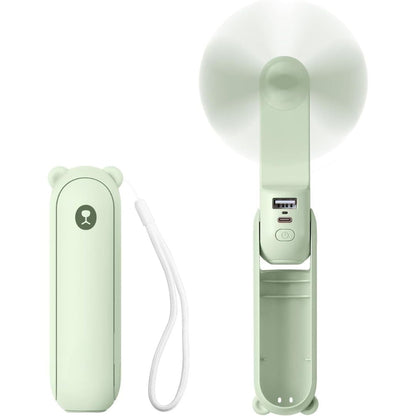 3 In 1 Handheld Mini Ventilator | USB Rechargeable, Foldable Design & Ideal for Travel, Camping and Outdoor Activities | Karnz