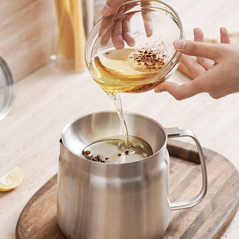 2-in-1 Stainless Steel Multifunctional Oil Strainer Pot | Bowlift