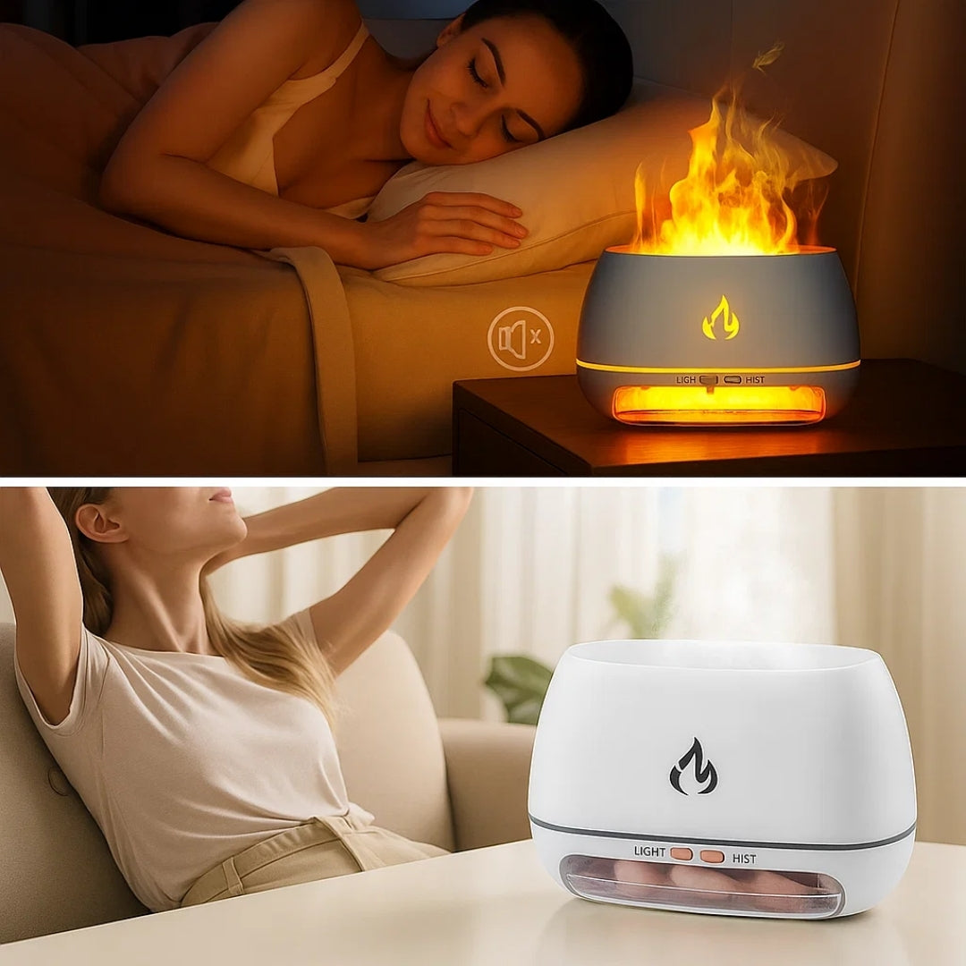 Soothes dry air and aids sleep – Himalayan salt crystal, quiet mist, and calming home environment wellness bowl