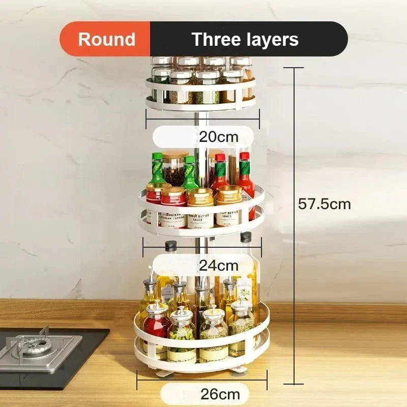 360° Rotatable Storage Rack Organizer Round (Premium) Karnz