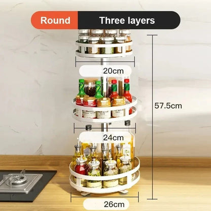 360° Rotatable Storage Rack Organizer Round (Premium) Karnz