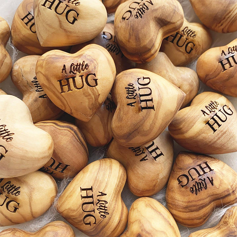 BowLift | Small Pocket Hug Wooden Heart Token