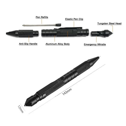 High-quality portable multifunctional 3-in-1 military tactical pen