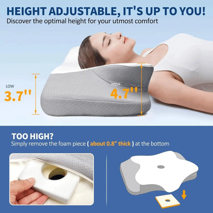 Skanto | Butterfly Memory Foam Pillow - Orthopedic Pain Relief Shaped Pillow