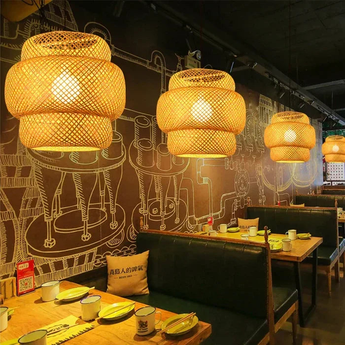 Skanto | Handmade Rattan Pendant Lamp - RayaLight