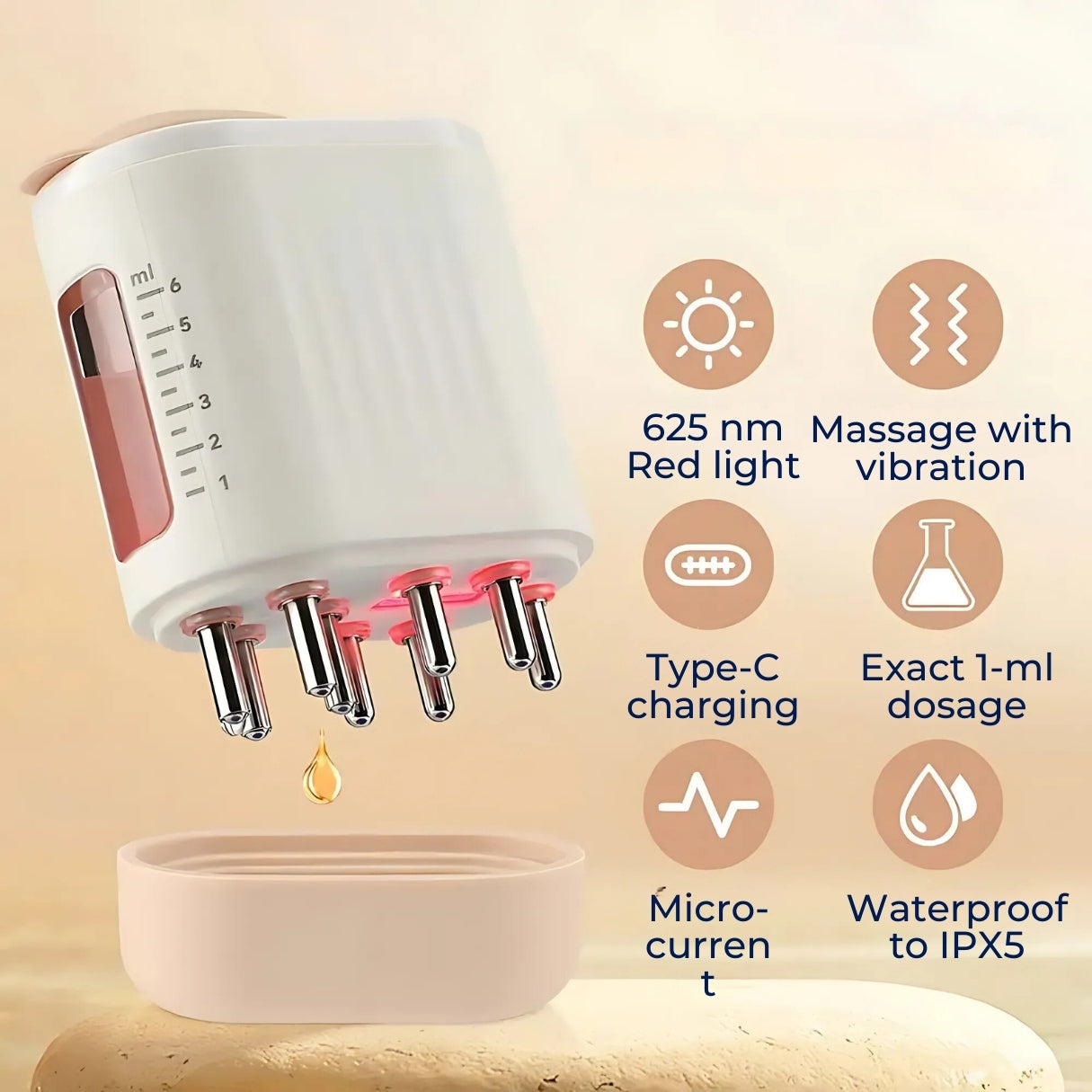 HairVibe Electric Scalp Massager | Improved Blood Circulation – Stress Relief to Promote Hair Growth and Scalp Health Bowlift