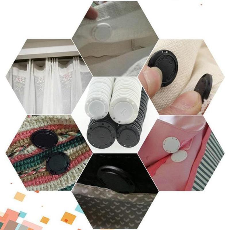 High-quality invisible plastic magnetic button, 5 pieces