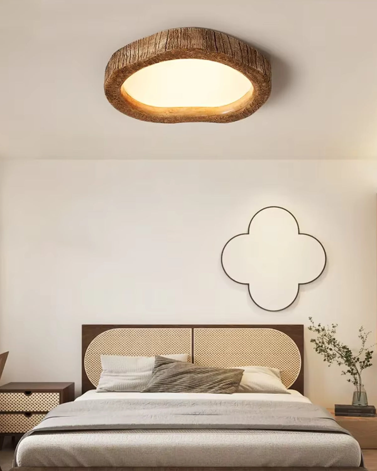 Skanto | Wood & Subtle Glow Ceiling Lamp