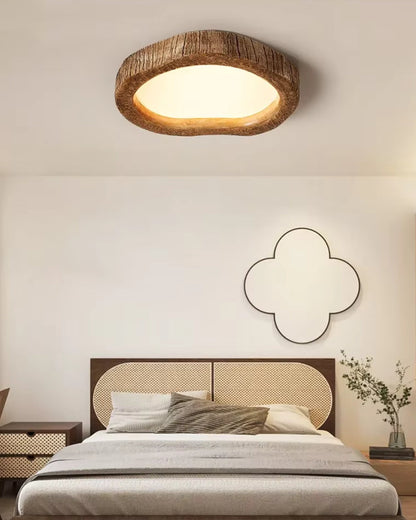 Skanto | Wood & Subtle Glow Ceiling Lamp