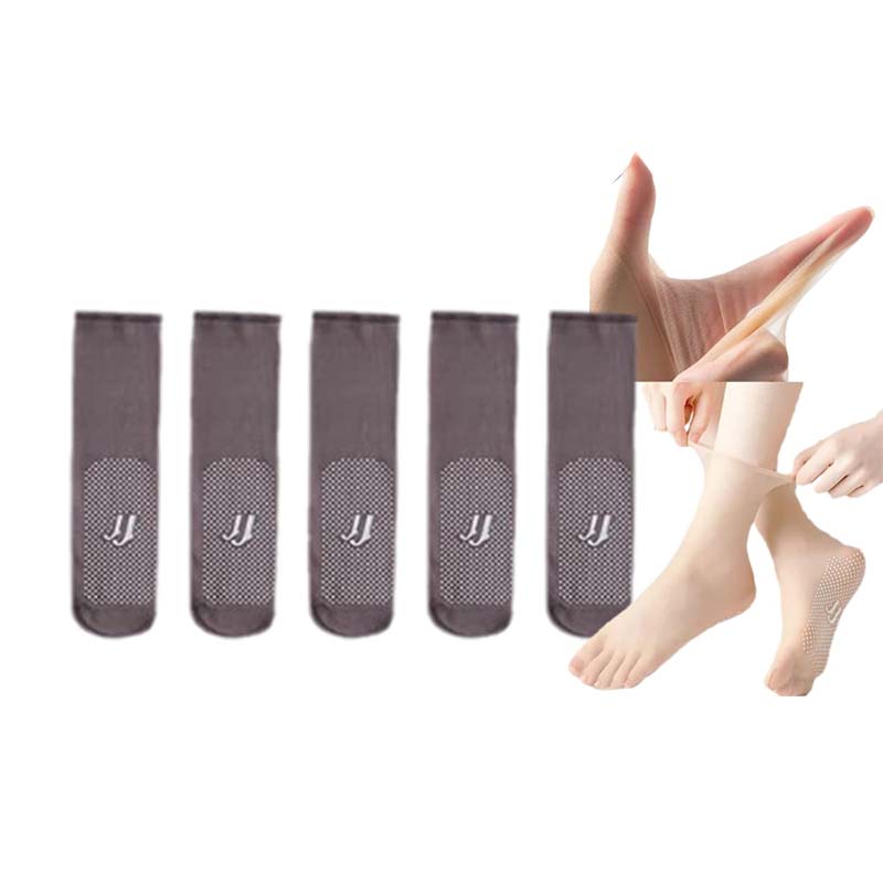 Spring Summer Invisible Non-Slip Crystal Silk Socks | Bowlift