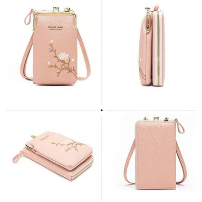 BowLift | Embroidered women's crossbody wallet