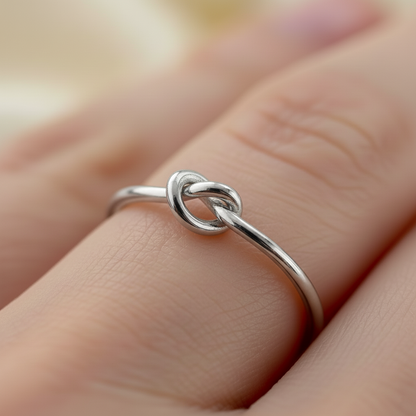 BowLift | Dainty Heart Knot Bond Ring