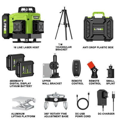Skanto | 16-Line Professional 4D Laser Level – Precise Measurements and Accurate Alignment