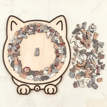 Skanto | 135-Piece Wooden Cat Puzzle