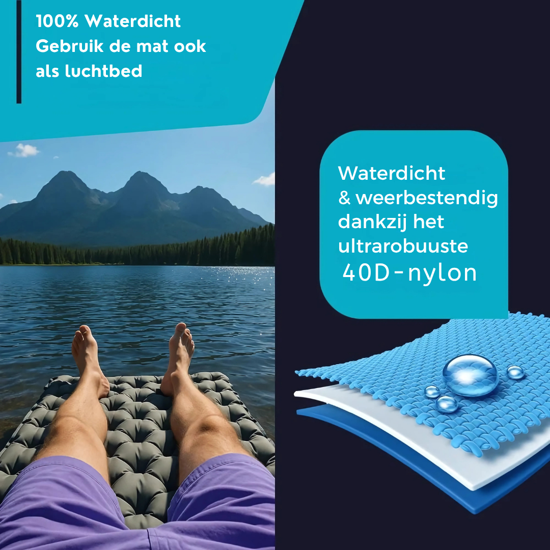 Skanto | AirLite Self-Inflating Sleeping Pad – Lightweight, Compact & 10 cm Thick Comfort