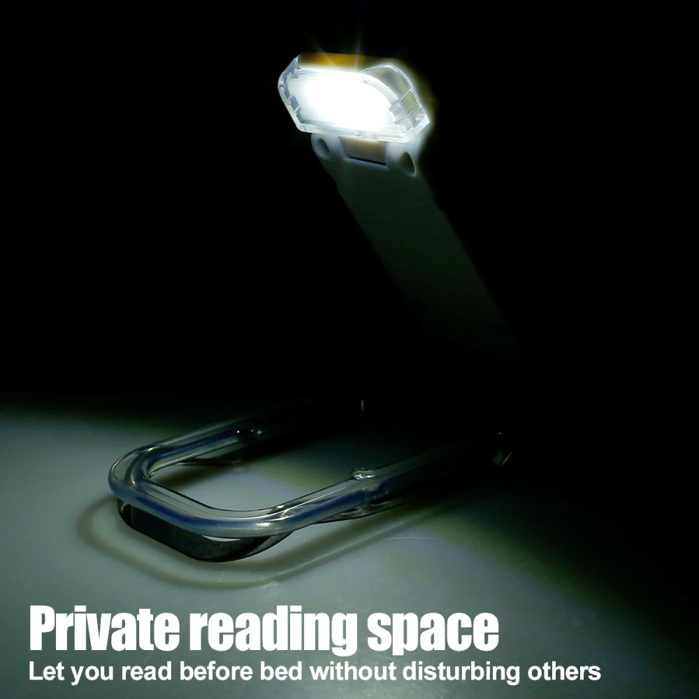 Skanto | Reading Light - Adjustable LED Clip Light with Rechargeable Battery, USB Powered for Bedside Reading, Best for Bookworms and Kids