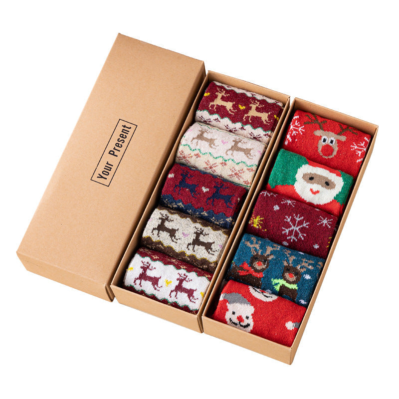 5 pairs of Christmas socks