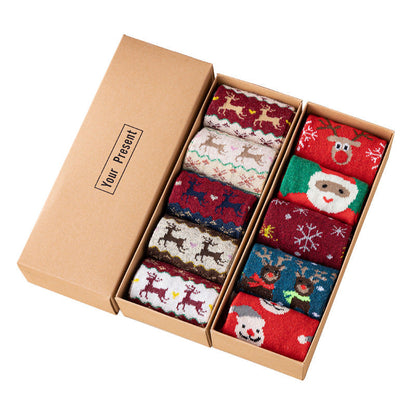 5 pairs of Christmas socks