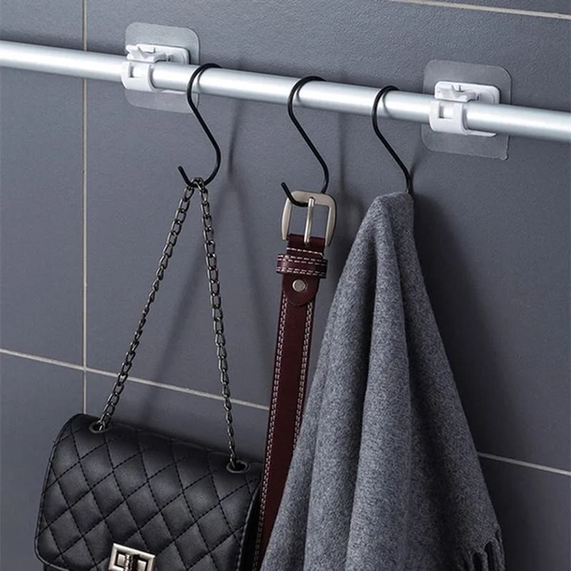 BowLift | Nail-free Adjustable Curtain Rod Sticky Hook (1 Set of 2)