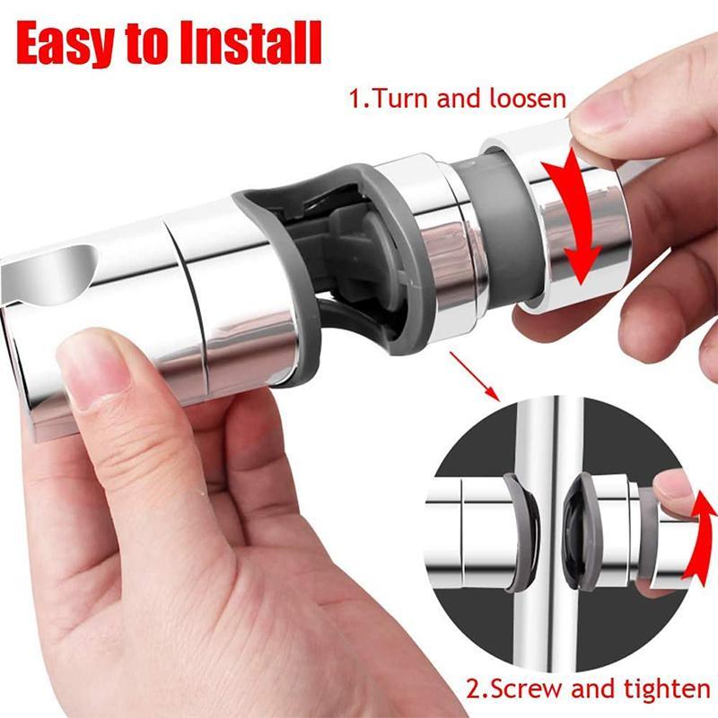Adjustable shower head holder for slide rail | Brehn