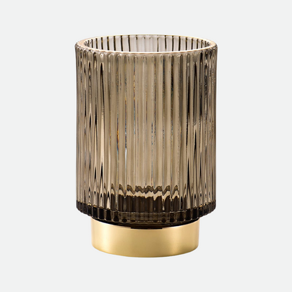 Skanto | Elise Gold Foil Glass Makeup Holder & Organizer