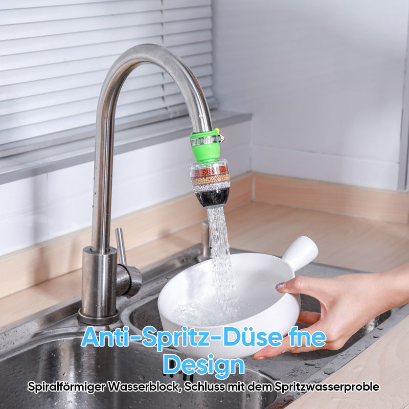 Multi-stage kitchen faucet filter