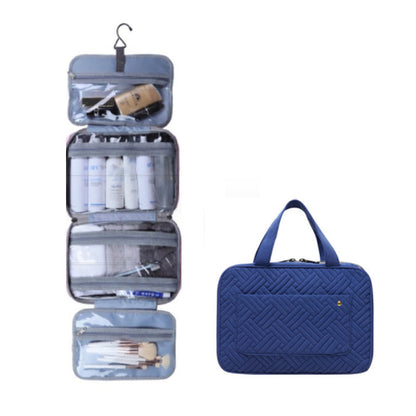 BowLift | Travelique Travel Cosmetic Organizer | Compact & Water-Repellent | With 4 Compartments & 360° Hook | For Women & Men