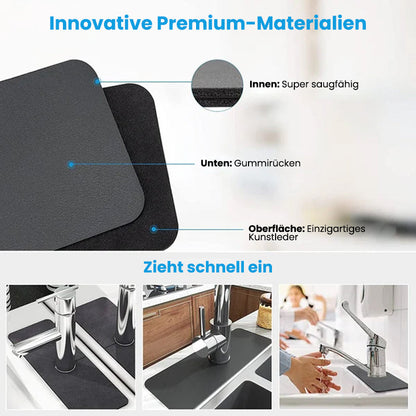 Mat for faucets made of diatomaceous earth