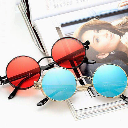 Skanto | Steampunk Round Lens Metal Frame Unisex Glasses