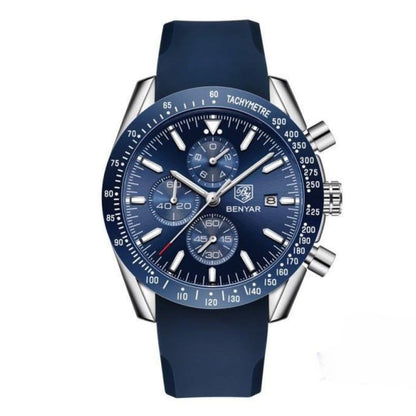 BowLift | Men’s Waterproof Quartz Watch with Leather Strap
