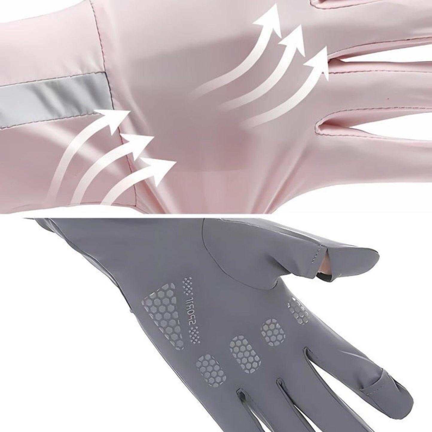 Breathable Cooling Fabric – Open Finger Touchscreen – Lightweight Comfort – Outdoor Driving & Cycling Bowlift