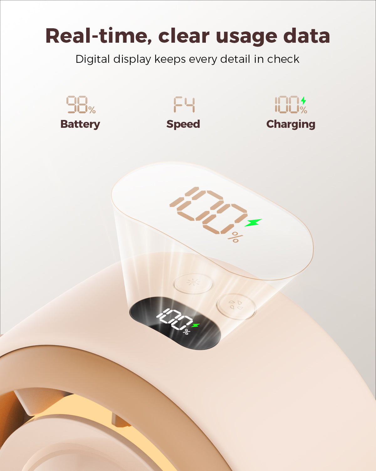 Baby Stroller Fan - 4000mAh Rechargeable 4-Speed | Bowlift