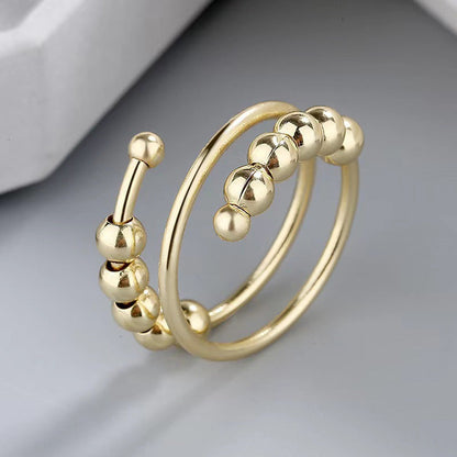 Drive away your fear circle bead fidget ring