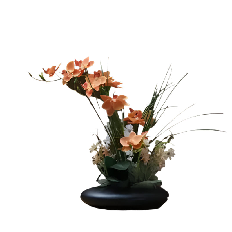 Frendorf | OrchidElegance Artificial Orchid Assortment – Lifelike Flower Arrangement in a Modern Vase