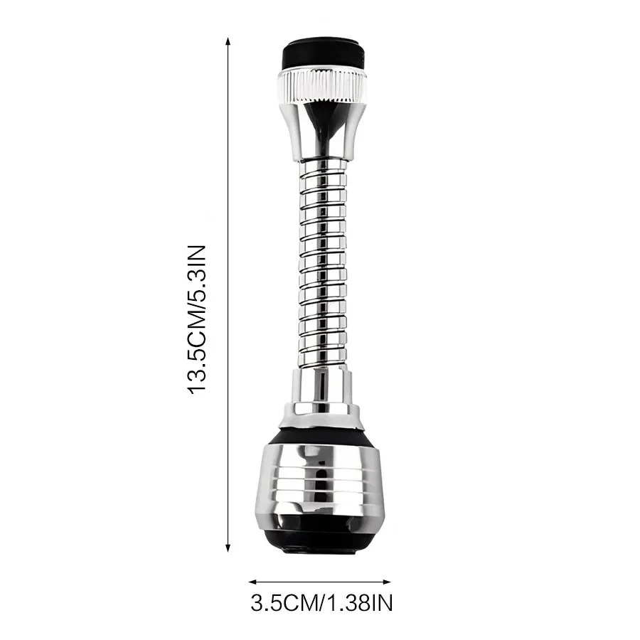 AquaFlex Steel – Stainless Steel Faucet Extender with 360° Rotation and Water-Saving Function Skanto