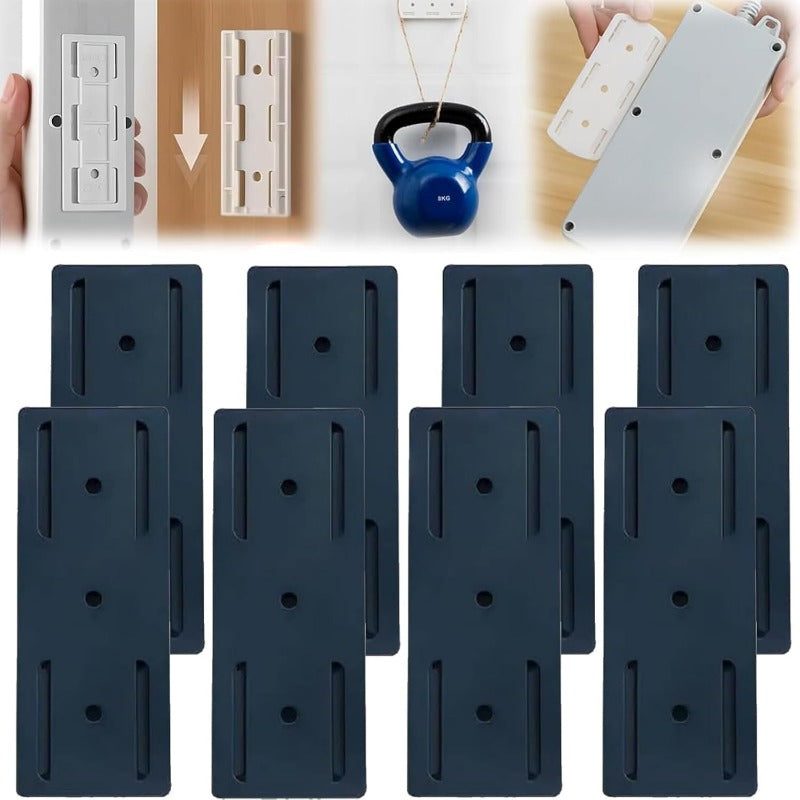 BowLift | Adhesive Power Strip Mounts | No-Drill Wall & Desk Organizer with Slide Rail