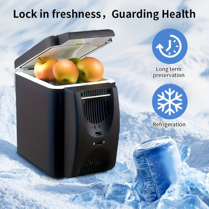 Compact 6L Portable Mini-Fridge for Cars – DC 12V Electric Cooler for Drinks, Seafood, and Fruit, ideal for Travel and Outdoor Adventures