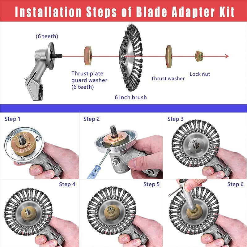 BowLift | Universal Steel Wire Trimmer Brush Head