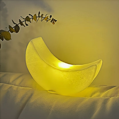 BowLift | Half Moon Night Lamp in Art Deco Style – Battery Powered with Switch