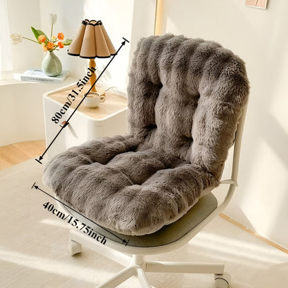 Soft seat cushion made of faux fur – Extra thick & cuddly | Perfect for chair and sofa | Bowlift