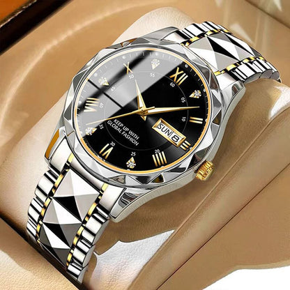 BowLift | Waterproof Luminous Stainless Steel Two-tone Quartz Men's Watch