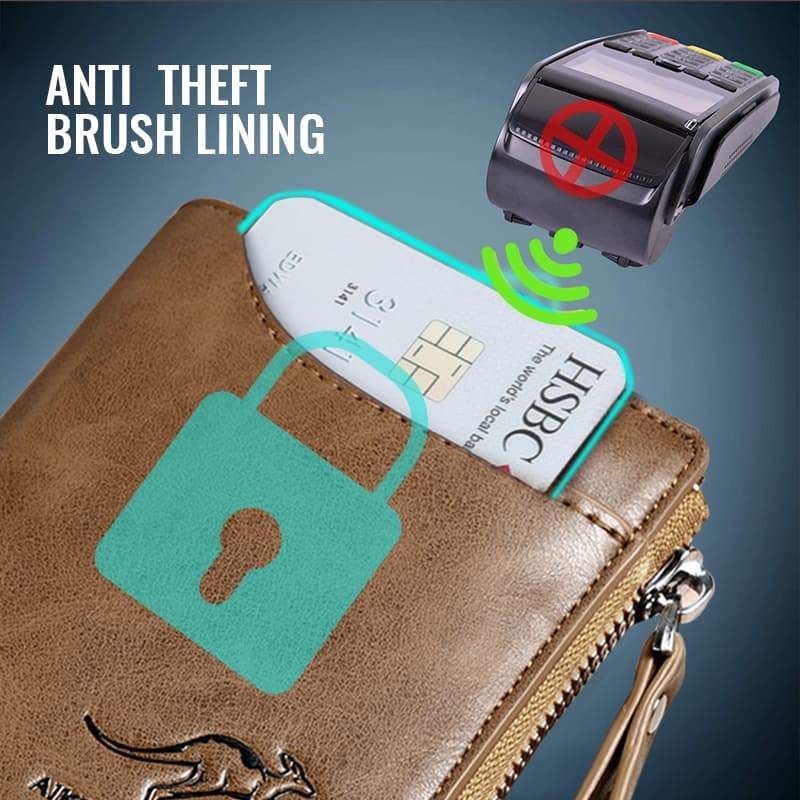 BowLift | Men's multifunctional RFID-blocking, waterproof and durable PU leather wallet for men