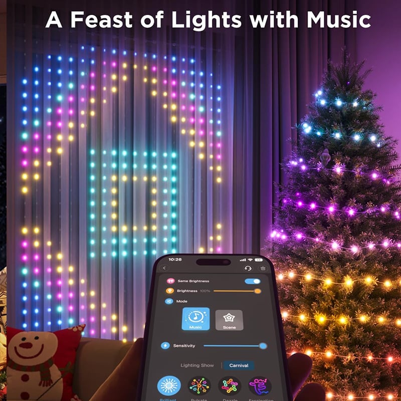 Skanto | ColorWave LED Curtain Sync Lights