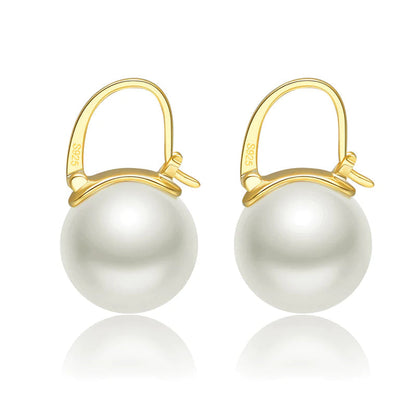 Skanto | Black Pearl Earrings Available in White Champagne Grey Gold and Black Pearl Dangle Earrings