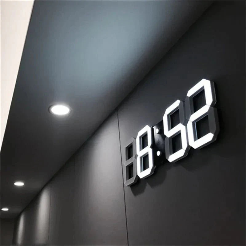 Frendorf | LumiSync 3D LED Wall Clock – Modern Digital Clock with Dimmable Lighting